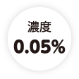 濃度0.05%