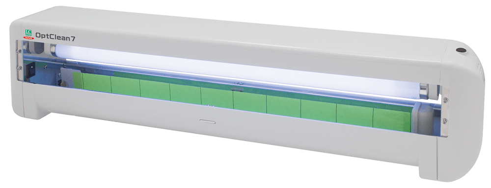 （写真1）蛍光灯タイプの捕虫器（ライトトラップ）（業務用捕虫器「オプトクリン7」）