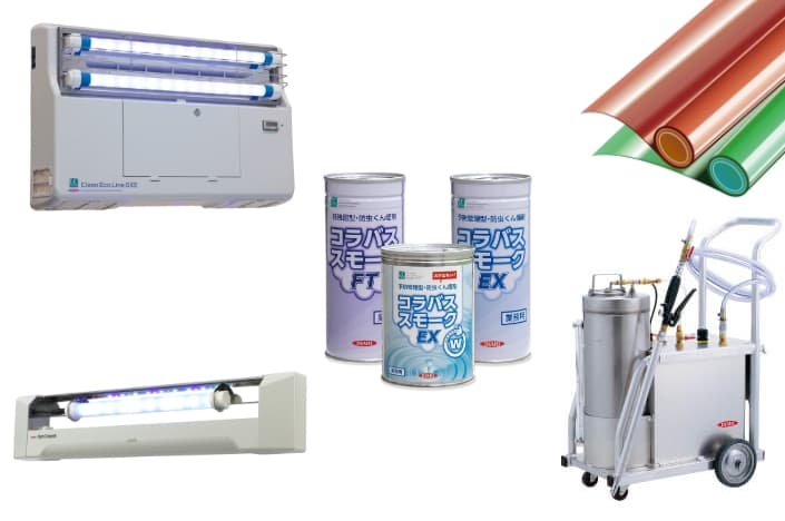 防虫対策商品（捕虫器・くん煙剤・ムース発泡機・窓貼フィルム）